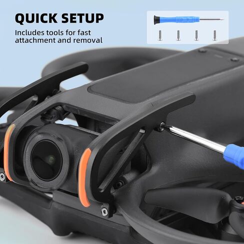 واقي ممتص للصدمات من Gimbal لملحقات DJI Avata 2، واقي من سبائك الألومنيوم ضد الاصطدام، شريط حماية PTZ ملحق طائرة بدون طيار FPV (أسود) in Saudi Arabia