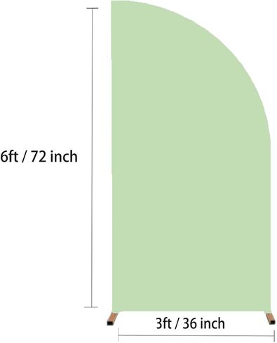 White Half Moon Arch Backdrop Stand Cover 6 FT Wedding Backdrop Arch Cover Spandex Fitting Balloon Chiara Backdrop Cover for Birthday Party Baby Shower Backdrop Decor (White, 3x6FT) in Saudi Arabia