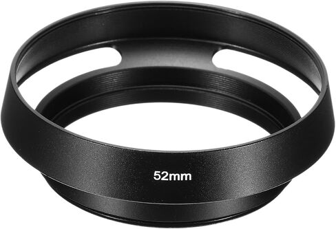 PATIKIL 52mm Lens Hood, Standard Vented Matte Surface Anti-Reflective Inside Hollow Lens Hood for Universal Camera Lens, Black in Saudi Arabia