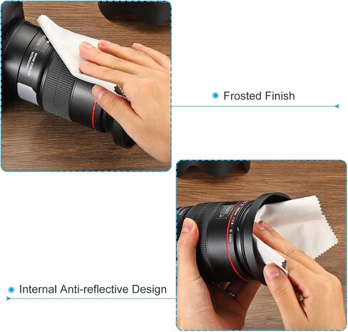PATIKIL 52mm Lens Hood, Standard Vented Matte Surface Anti-Reflective Inside Hollow Lens Hood for Universal Camera Lens, Black in Saudi Arabia