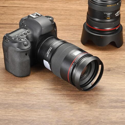 PATIKIL 52mm Lens Hood, Standard Vented Matte Surface Anti-Reflective Inside Hollow Lens Hood for Universal Camera Lens, Black in Saudi Arabia