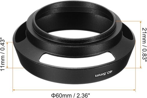 PATIKIL 52mm Lens Hood, Standard Vented Matte Surface Anti-Reflective Inside Hollow Lens Hood for Universal Camera Lens, Black in Saudi Arabia