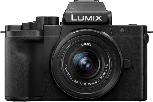 Panasonic Lumix G100D 4K Mirrorless Vlogging Camera, 5-Axis Hybrid I.S, YouTube Vlogger Kit Bundle with 12-32mm Lens + M.Zuiko Digital ED 40-150mm f/4-5.6 R Lens Micro Four Thirds + Vlog Accessories in Saudi Arabia
