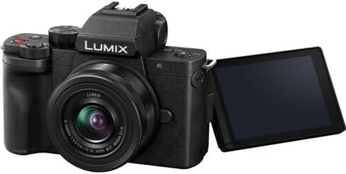 Panasonic Lumix G100D 4K Mirrorless Vlogging Camera, YouTube Vlogger Kit Bundle with M.Zuiko Digital ED 60mm f/2.8 Macro Lens Micro Four Thirds + 12-32mm + G Vario 45-150mm Lenses + Vlog Accessories in Saudi Arabia