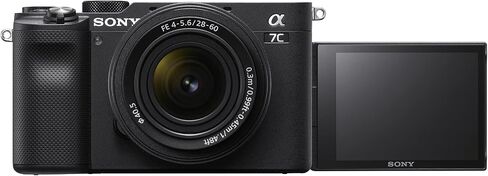 مجموعة كاميرا Sony Alpha a7C صغيرة الحجم بدون مرآة كاملة الإطار (أسود) مع عدسة وبطارية قابلة لإعادة الشحن وشاحن مزدوج، وحقيبة أدوات مع مجموعة ملحقات وتنظيف، وبطاقة ذاكرة 64 جيجابايت (5 قطع) in Saudi Arabia