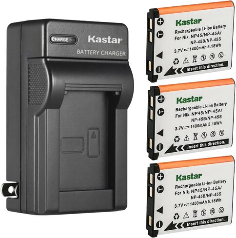 Kastar 4-Pack Battery and AC Wall Charger Replacement for Fujifilm FinePix JV100 FinePix JV105 FinePix JV150 FinePix JV155 FinePix JV160 FinePix JV200 FinePix JV205 FinePix JV250 FinePix JV255 Camera in Saudi Arabia