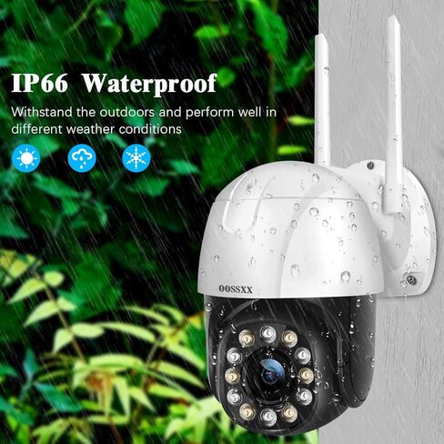OOSSXX (لاسلكي وPoE) نظام كاميرا أمان خارجية WiFi PTZ كاميرات لاسلكية بدقة 5 ميجابكسل in Kuwait