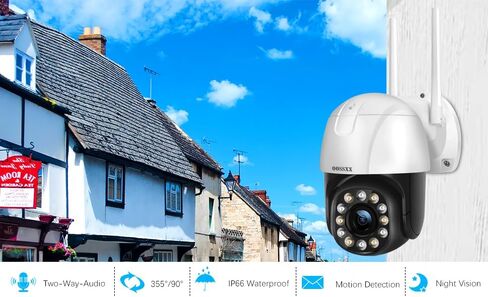 OOSSXX (لاسلكي وPoE) نظام كاميرا أمان خارجية WiFi PTZ كاميرات لاسلكية بدقة 5 ميجابكسل in Kuwait