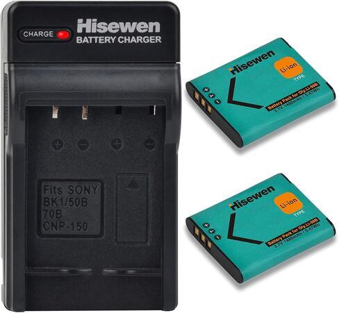 Hisewen 2 حزمة بطارية وشاحن LI-50B Li50b لأوليمبوس SZ-10 SZ-12 SZ-15 SZ-16 HIS SZ-20 SZ-30MR SZ31MR iHS TG-610 TG-630 HIS TG-810 TG-820 TG-830 TG -860 له in Kuwait