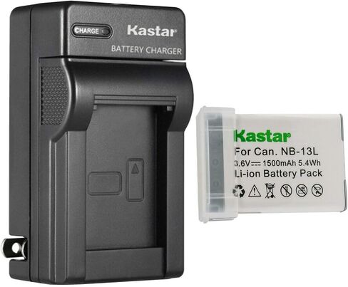 Kastar 1-Pack Battery and AC Wall Charger Replacement for Canon NB-13L NB13L NB-13LH Battery, Canon CB-2LH CB-2LHE CB-2LHT Charger, Canon PowerShot G1X, G5X, G7X, G9X, SX620, SX720, SX730, X740 Camera in Saudi Arabia
