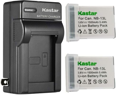 Kastar 1-Pack Battery and AC Wall Charger Replacement for Canon NB-13L NB13L NB-13LH Battery, Canon CB-2LH CB-2LHE CB-2LHT Charger, Canon PowerShot G1X, G5X, G7X, G9X, SX620, SX720, SX730, X740 Camera in Saudi Arabia