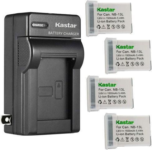 Kastar 1-Pack Battery and AC Wall Charger Replacement for Canon NB-13L NB13L NB-13LH Battery, Canon CB-2LH CB-2LHE CB-2LHT Charger, Canon PowerShot G1X, G5X, G7X, G9X, SX620, SX720, SX730, X740 Camera in Saudi Arabia