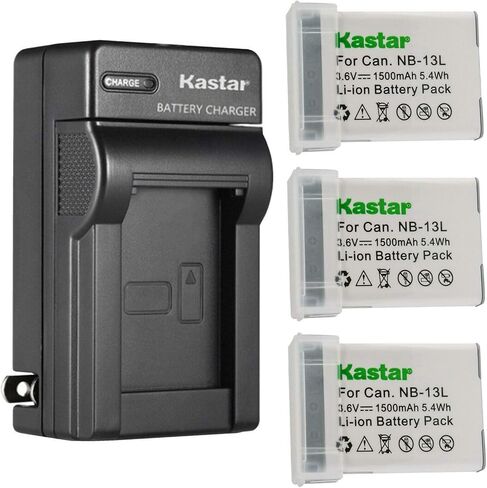 Kastar 1-Pack Battery and AC Wall Charger Replacement for Canon NB-13L NB13L NB-13LH Battery, Canon CB-2LH CB-2LHE CB-2LHT Charger, Canon PowerShot G1X, G5X, G7X, G9X, SX620, SX720, SX730, X740 Camera in Saudi Arabia