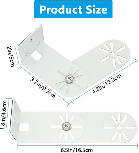 Haoyou Metal Wall Mount Bracket for Wyze Cam Pan V3/V4 Wyze Cam V4/V3 Adhesive No Drill Indoor/Outdoor Installation (2 Pack White) in Saudi Arabia