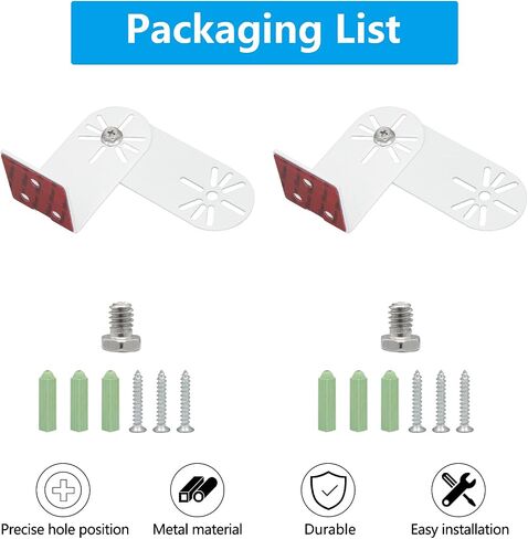 Haoyou Metal Wall Mount Bracket for Wyze Cam Pan V3/V4 Wyze Cam V4/V3 Adhesive No Drill Indoor/Outdoor Installation (2 Pack White) in Saudi Arabia