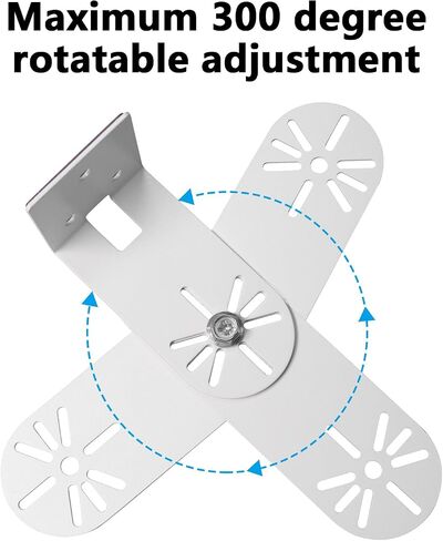 Haoyou Metal Wall Mount Bracket for Wyze Cam Pan V3/V4 Wyze Cam V4/V3 Adhesive No Drill Indoor/Outdoor Installation (2 Pack White) in Saudi Arabia