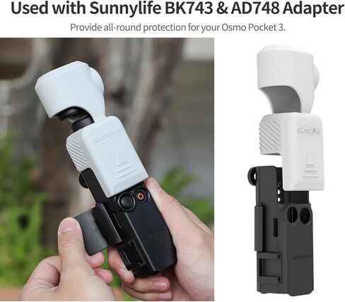 CAPART Silicone Protective Cover for DJI OSMO Pocket 3, Gimbal Lens Screen Protector, Thick and Hard (Black) in Saudi Arabia
