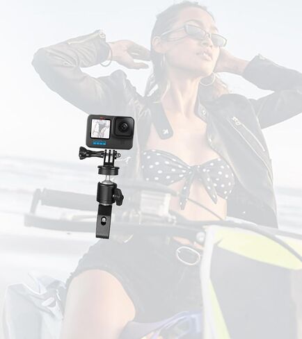 حامل بمشبك فائق 360 درجة برأس كروي للكاميرا مع 1/4 بوصة و3/8 بوصة مشبك تصوير فوتوغرافي على شكل سرطان البحر مشبك تثبيت لكاميرا الحركة متوافق مع Gopro Insta360 DJI DSLR للهاتف والدراجة النارية ومشبك تثبيت in Kuwait