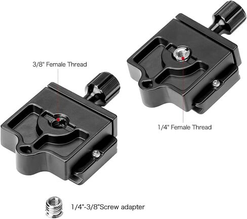 Koolehaoda Quick Release Plate Adapter Clamp with 1/4-3/8 inches Screw and Bubble Level for DSLR Camera, Tripod, Monopod, Stabilizer, Ball Head in Saudi Arabia