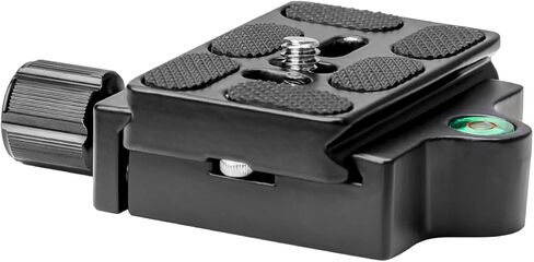 Koolehaoda Quick Release Plate Adapter Clamp with 1/4-3/8 inches Screw and Bubble Level for DSLR Camera, Tripod, Monopod, Stabilizer, Ball Head in Saudi Arabia