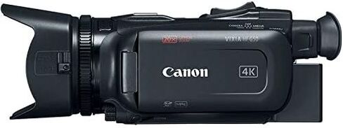 كاميرا فيديو Canon Vixia HF G50 UHD 4K (أسود) (3667C002) مع بطارية إضافية، وفلتر للأشعة فوق البنفسجية، وديوبتر قريبة، وعدسة زاوية واسعة، وحامل ثلاثي القوائم، وحقيبة مبطنة، وإضاءة LED، وبطاقة 64 جيجابايت وحزمة أكثر تقدمًا (متجددة) in Saudi Arabia