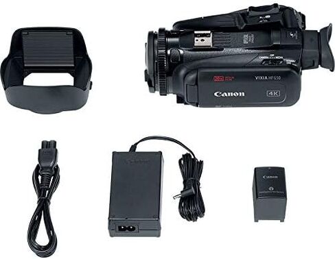 كاميرا فيديو Canon Vixia HF G50 UHD 4K (أسود) (3667C002) مع بطارية إضافية، وفلتر للأشعة فوق البنفسجية، وديوبتر قريبة، وعدسة زاوية واسعة، وحامل ثلاثي القوائم، وحقيبة مبطنة، وإضاءة LED، وبطاقة 64 جيجابايت وحزمة أكثر تقدمًا (متجددة) in Saudi Arabia