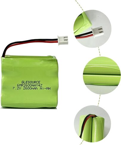 XUNTU 7.2V Backup Battery Compatible for 2Gig BATT1X BATT2X BATT1 GC2 2GIG-CNTRL2 2GIG-CP2 GCKIT311 Alarm System Battery, 2Gig 228844 Go Control Panel Security System Alarm (1 Pack) in Saudi Arabia