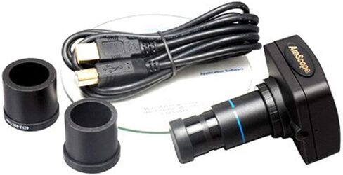 AmScope SM-3TZ-FODR-10M مجهر تكبير ستيريو رقمي احترافي ثلاثي العينيات، عدسات WH10x، تكبير 3.5X-90X، هدف تكبير 0.7X-4.5X، ألياف بصرية مزدوجة معقوفة وإضاءة حلقية، حامل ذراع واحد، 110 فولت - 120 فولت ، يتضمن 0.5X و2.0X Barlow L in Saudi Arabia
