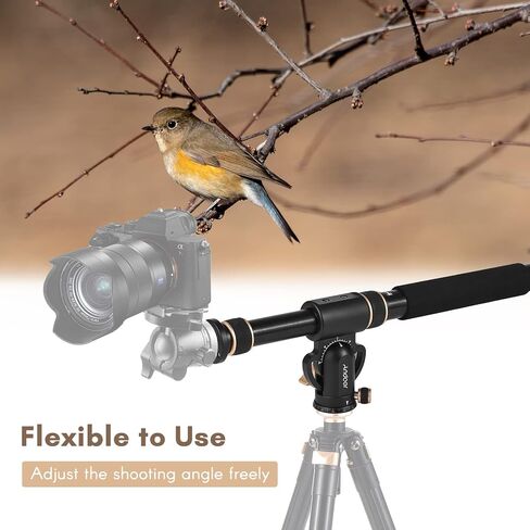Andoer Universal Tripod Extension Arm Aluminum Alloy Detachable Extender Horizontal Centre Column for Tripod 48-106cm Retractable Tripod Boom Arm with 360° Rotatable Base 5kg Load Capacity in Saudi Arabia