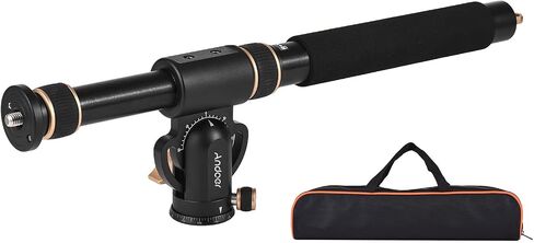 Andoer Universal Tripod Extension Arm Aluminum Alloy Detachable Extender Horizontal Centre Column for Tripod 48-106cm Retractable Tripod Boom Arm with 360° Rotatable Base 5kg Load Capacity in Saudi Arabia