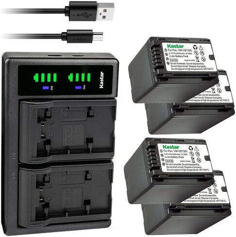 Kastar VW-VBT380 LTD2 USB Battery Charger Compatible with Panasonic VW-VBT380 VW-ACT380 VW-VBT190 VW-ACT190 Battery, Panasonic VW-PWPK VW-BC10 VW-BC10-K VW-BC10PP Charger in Saudi Arabia