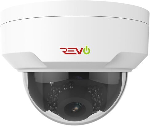 REVO America Ultra HD 4MP IP IK10 Vandal Proof Dome Security Camera - 100' Night Vision, IP66 Weather Resistant, 3DNR, ONVIF Compatible, White in Saudi Arabia