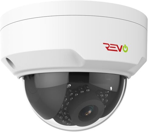 REVO America Ultra HD 4MP IP IK10 Vandal Proof Dome Security Camera - 100' Night Vision, IP66 Weather Resistant, 3DNR, ONVIF Compatible, White in Saudi Arabia