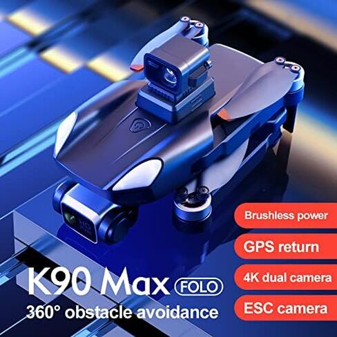 طائرة بدون طيار K90 MAX 5G WiFi 4K HD كاميرا احترافية لتجنب العوائق 360 درجة محرك بدون فرشاة وقت الطيران 28 دقيقة طائرة بدون طيار in Kuwait