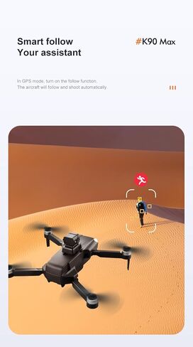 طائرة بدون طيار K90 MAX 5G WiFi 4K HD كاميرا احترافية لتجنب العوائق 360 درجة محرك بدون فرشاة وقت الطيران 28 دقيقة طائرة بدون طيار in Kuwait