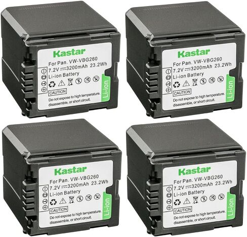 Kastar 1-Pack VW-VBG260 Battery Replacement for Panasonic VW-VBG070, VW-VBG130, VW-VBG130-K, VW-VBG130PPK, VW-VBG260, VW-VBG260-K, VW-VBG260PPK, DMW-BLA13, DMW-BLA13A, DMW-BLA13AE Battery in Saudi Arabia