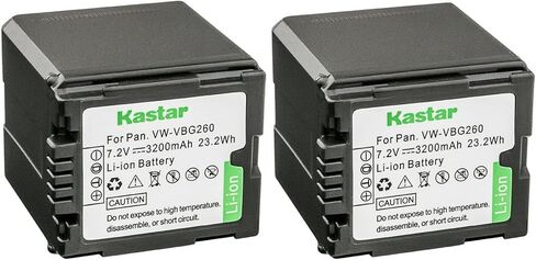 Kastar 1-Pack VW-VBG260 Battery Replacement for Panasonic VW-VBG070, VW-VBG130, VW-VBG130-K, VW-VBG130PPK, VW-VBG260, VW-VBG260-K, VW-VBG260PPK, DMW-BLA13, DMW-BLA13A, DMW-BLA13AE Battery in Saudi Arabia