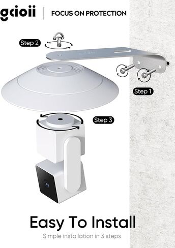 2 Pack Outside Corner Wall Mount Bracket and Weatherproof Cover Accessories for WYZE Cam Pan V3 (White,Camera not Included) in Saudi Arabia