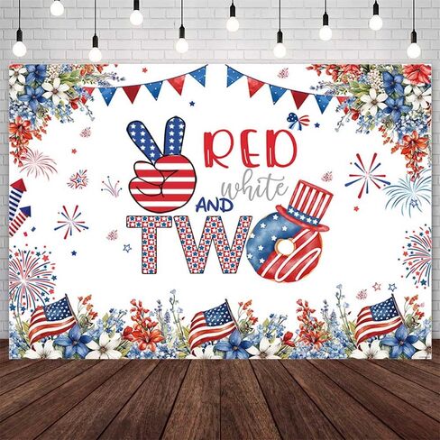 7x5ft Firecracker 1st Birthday Backdrop Red White and Blue Our Little Firecracker is Turning One Background 4th of July Independence Day Party Decorations Banner Photo Prop in Saudi Arabia