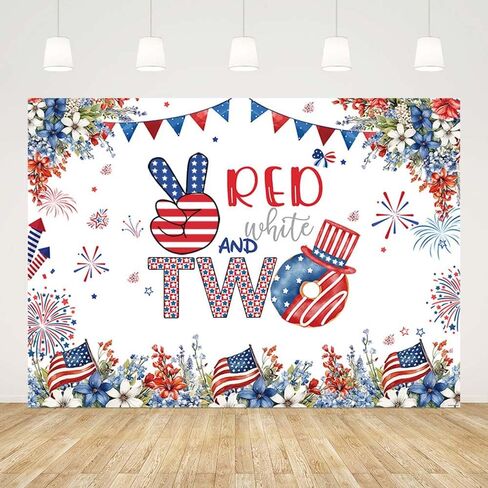 7x5ft Firecracker 1st Birthday Backdrop Red White and Blue Our Little Firecracker is Turning One Background 4th of July Independence Day Party Decorations Banner Photo Prop in Saudi Arabia