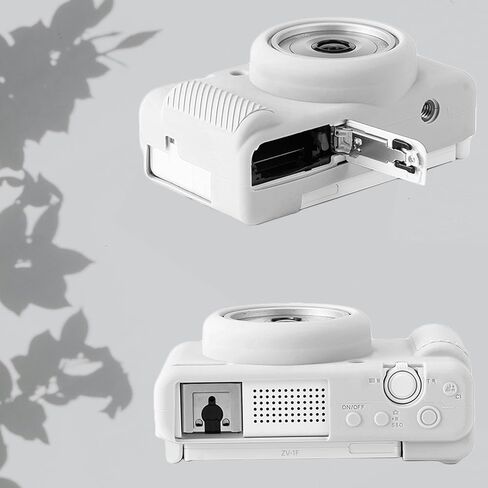 حافظة كاميرا لكاميرا Sony ZV-1F / ZV-1 II/ZV-1M2 الرقمية، حقيبة واقية من السيليكون الناعم ZV1F، غطاء سيليكون لكاميرا Vlog حافظة كاميرا مطاطية ناعمة، أبيض in Kuwait