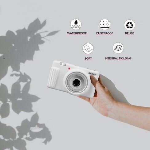 حافظة كاميرا لكاميرا Sony ZV-1F / ZV-1 II/ZV-1M2 الرقمية، حقيبة واقية من السيليكون الناعم ZV1F، غطاء سيليكون لكاميرا Vlog حافظة كاميرا مطاطية ناعمة، أبيض in Kuwait