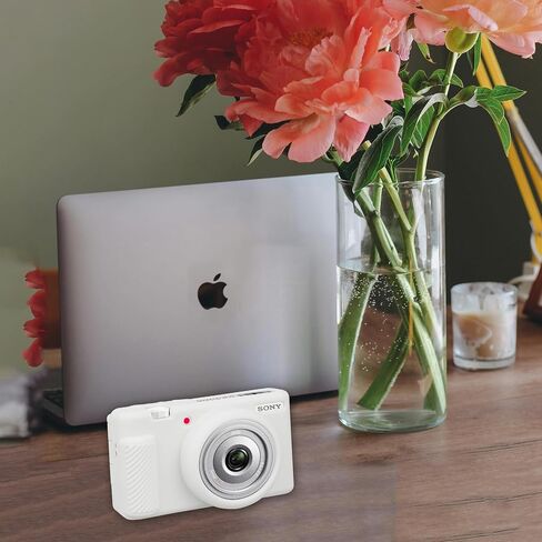 حافظة كاميرا لكاميرا Sony ZV-1F / ZV-1 II/ZV-1M2 الرقمية، حقيبة واقية من السيليكون الناعم ZV1F، غطاء سيليكون لكاميرا Vlog حافظة كاميرا مطاطية ناعمة، أبيض in Kuwait