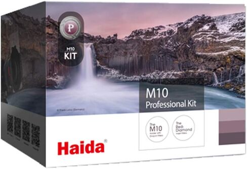 مجموعة فلتر وحامل Haida Red Diamond M10 Professional 5 100 مم: تتضمن محولات CPL وND64 وND1000 وMedium Grad 0.9 وReverse Grad 0.9 و67 مم و72 مم و77 مم و82 مم من الزجاج المقسى HD4317 in Saudi Arabia