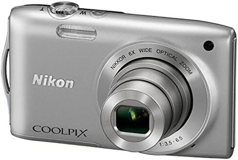 Nikon Coolpix S3200 16.0 Mp 6X Wide Optical Zoom Digital Camera (Silver) (Renewed), compact in Saudi Arabia