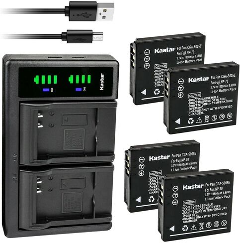 Kastar D-Li106 LTD2 USB Battery Charger Replacement for Pentax D-Li106 Battery, Pentax MX-1, X90 Digital Camera in Saudi Arabia
