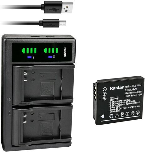 Kastar D-Li106 LTD2 USB Battery Charger Replacement for Pentax D-Li106 Battery, Pentax MX-1, X90 Digital Camera in Saudi Arabia