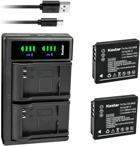 Kastar D-Li106 LTD2 USB Battery Charger Replacement for Pentax D-Li106 Battery, Pentax MX-1, X90 Digital Camera in Saudi Arabia