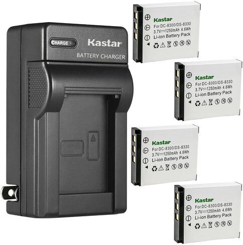Kastar 4-Pack Battery and AC Wall Charger Replacement for Acer CP-8531 CR-8530 Avant S8 S8x6 S10 S10x6 HITACHI HDC831E Maginon DC-8300 DC-8600 DC-X DC-XZ6 Medion Traveler DC-8300 Traveler DC-8500 in Saudi Arabia