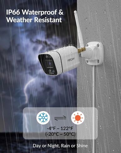 FOSCAM Security Cameras Wireless Outdoor,3K 3MP Cameras for Home Security Indoor/Outdoor with AI Motion Detection,Color Night Vision, 2-Way Talk, IP66 Weatherproof, SD/Cloud Storage in Saudi Arabia